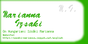 marianna izsaki business card